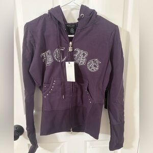 BCBGMaxAzria Deep Purple zip up hoodie